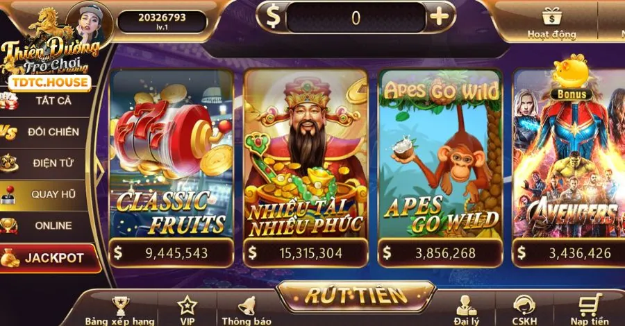 Hình ảnh các máy slot game shbet0 với biểu tượng jackpot lớn và hiệu ứng ánh sáng rực rỡ, hứa hẹn những phần thưởng giá trị.
